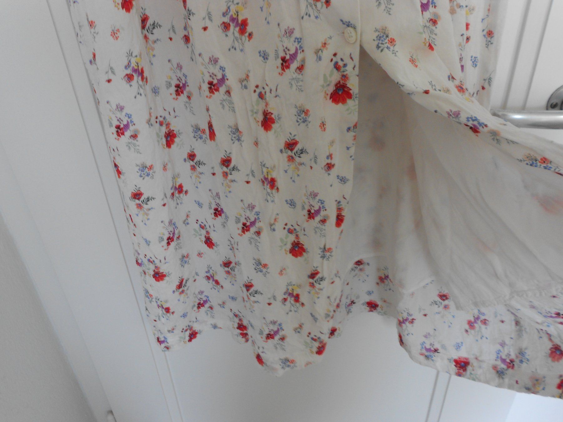 Vestiti: Langes Blumen Sommer Kleid mit Ärmel (Baumwolle, Gr. L) – Nuovo (secondo la descrizione) da Zollikofen venduto da Flavabana 3