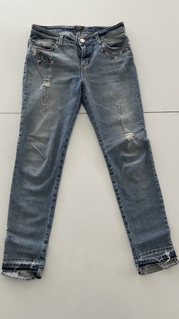 Pinko Damenjeans Destroyed Gr. 29 Strass
