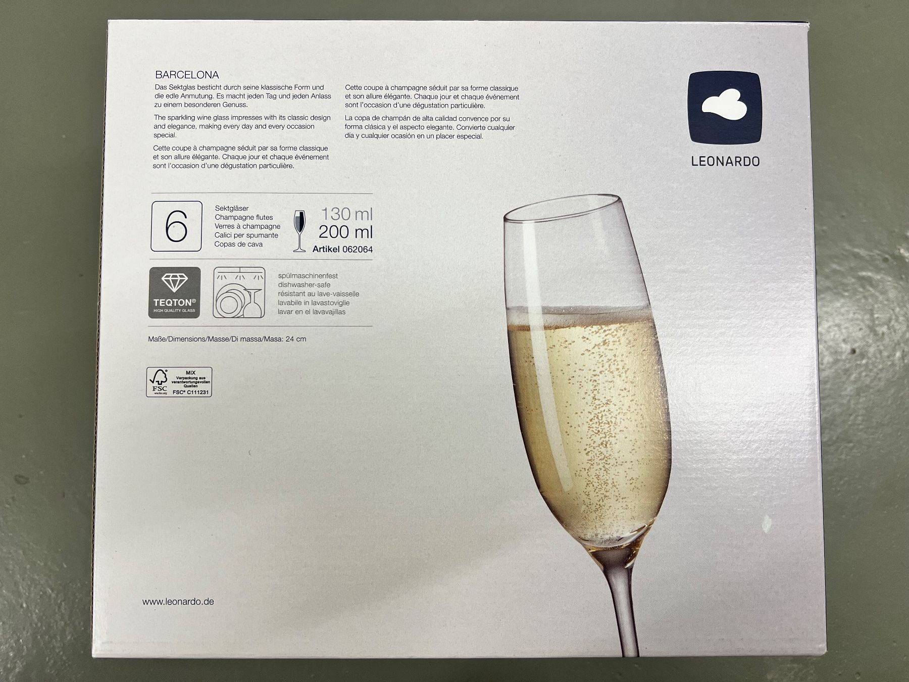 Gläser: Leonardo Sektglas Barcelona 6er Set – Gebraucht aus Uitikon Waldegg von _s_u_n_ 1