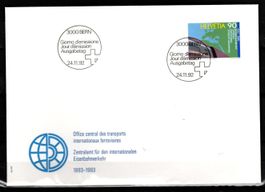 1992 - FDC / 100 Jahre Zentralamt für den Int.Eisenbahnbetr.