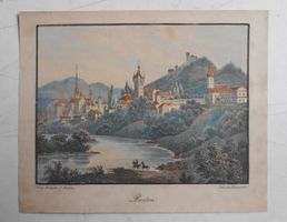 Baden. Kolorierte Aquatinta von ca 1840.