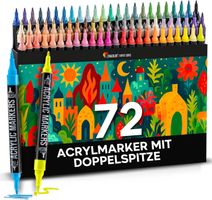 Acrylmarker Set 80 Farben mit Doppelspitze