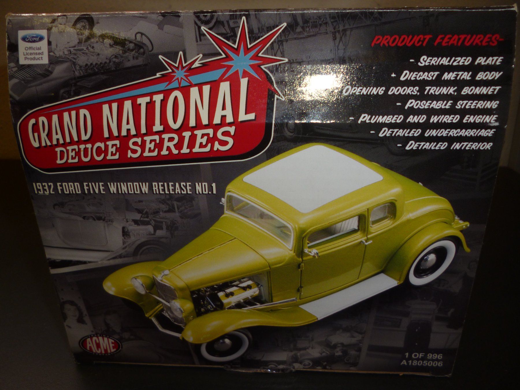 ACME Modellini d'auto: Ford 1932 Five Window "Release No.1" 1:18 ACME – Nuovo e nell'imballaggio originale da Niederwil SG venduto da Kaicorner03 2