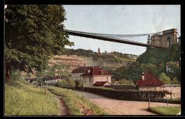 AK Fribourg, Le grand pont suspendu, Brückenpartie