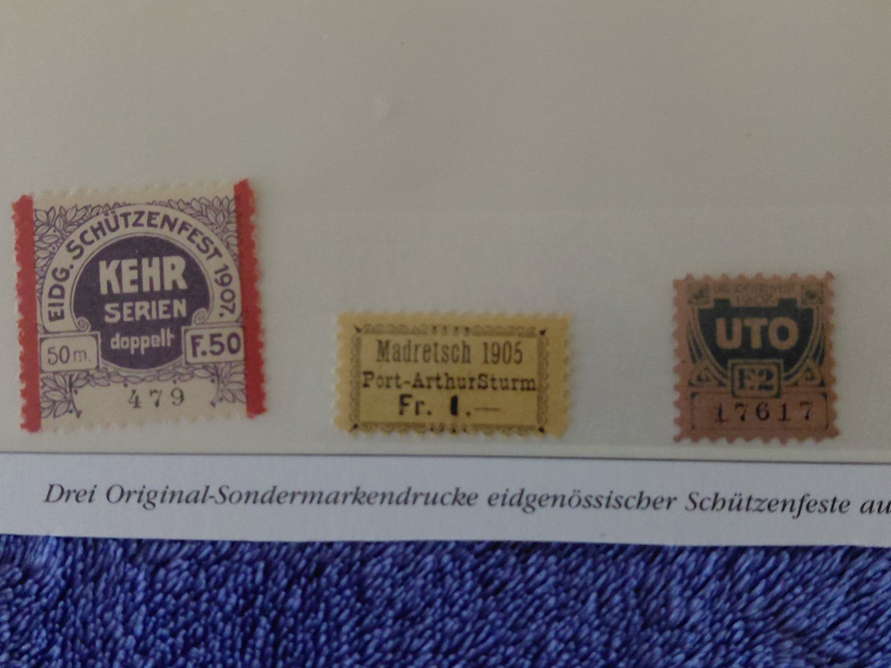 Vignette autostradali: 3 Vignetten Eidg, Schützenfeste 1901-1907 – Nuovo (secondo la descrizione) da Horw venduto da Onurb008