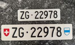 Kontrollschild ZG 22978