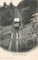 Territet Glion VD Standseilbahn Territet Glion im Wald Bahn