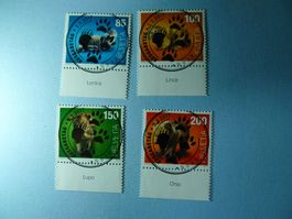 2017 Sondermarken Tierbabys 1624-1627 ET Vollstempel