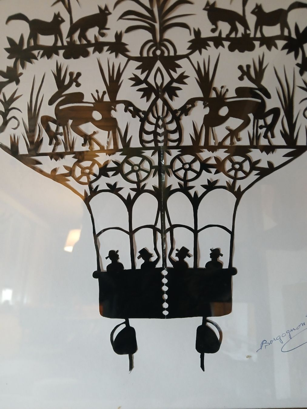 Dipinti: Tableau Découpage Montgolfière Unique et Encadré – Usato da Corcelles-Payerne venduto da evalyne 3