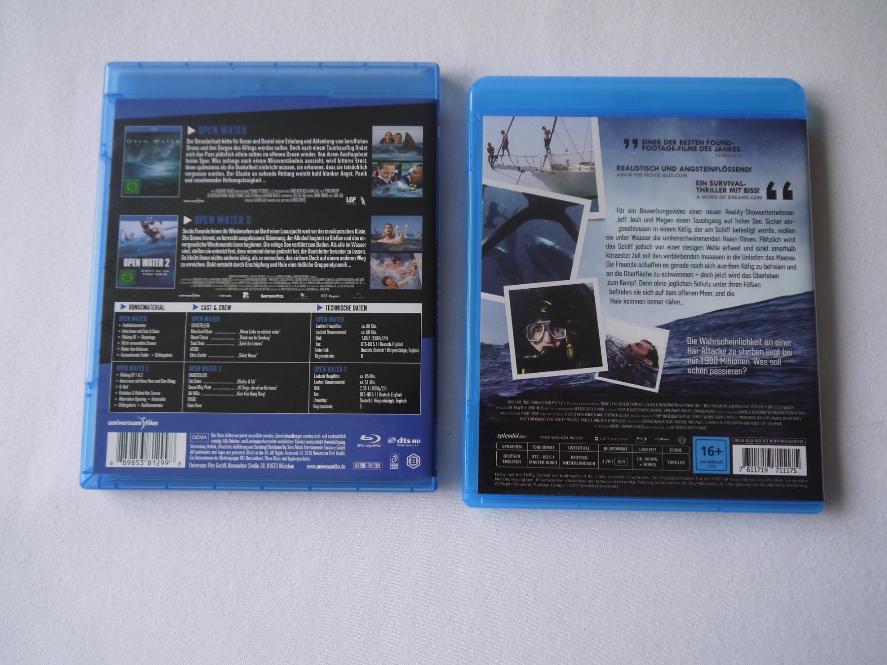 Tutti i DVDs: OPEN WATER - Trilogie - Blu Ray – Usato da Hagendorn venduto da Blaf 1