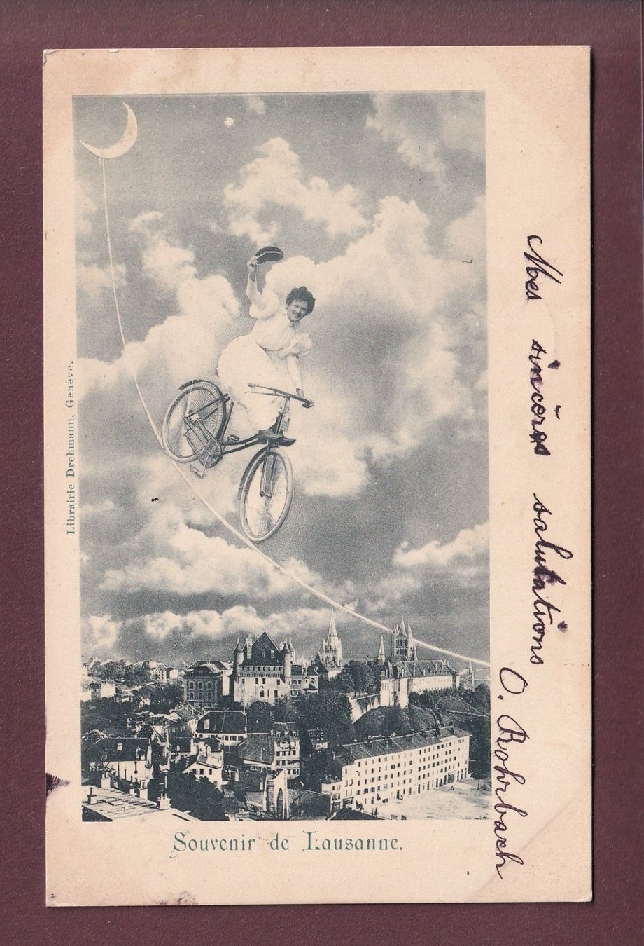 Ansichtskarten: Souvenir de LAUSANNE - Montage - 1899 – Gebraucht aus Pully von nicecards