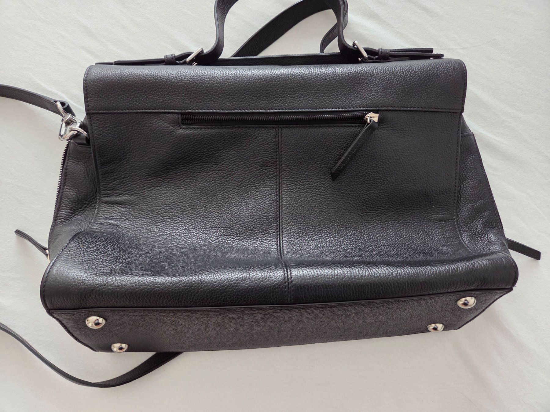 Navyboot Borse da donna: Schwarze Lederhandtasche von Navyboot – Usato da Chur venduto da Babell