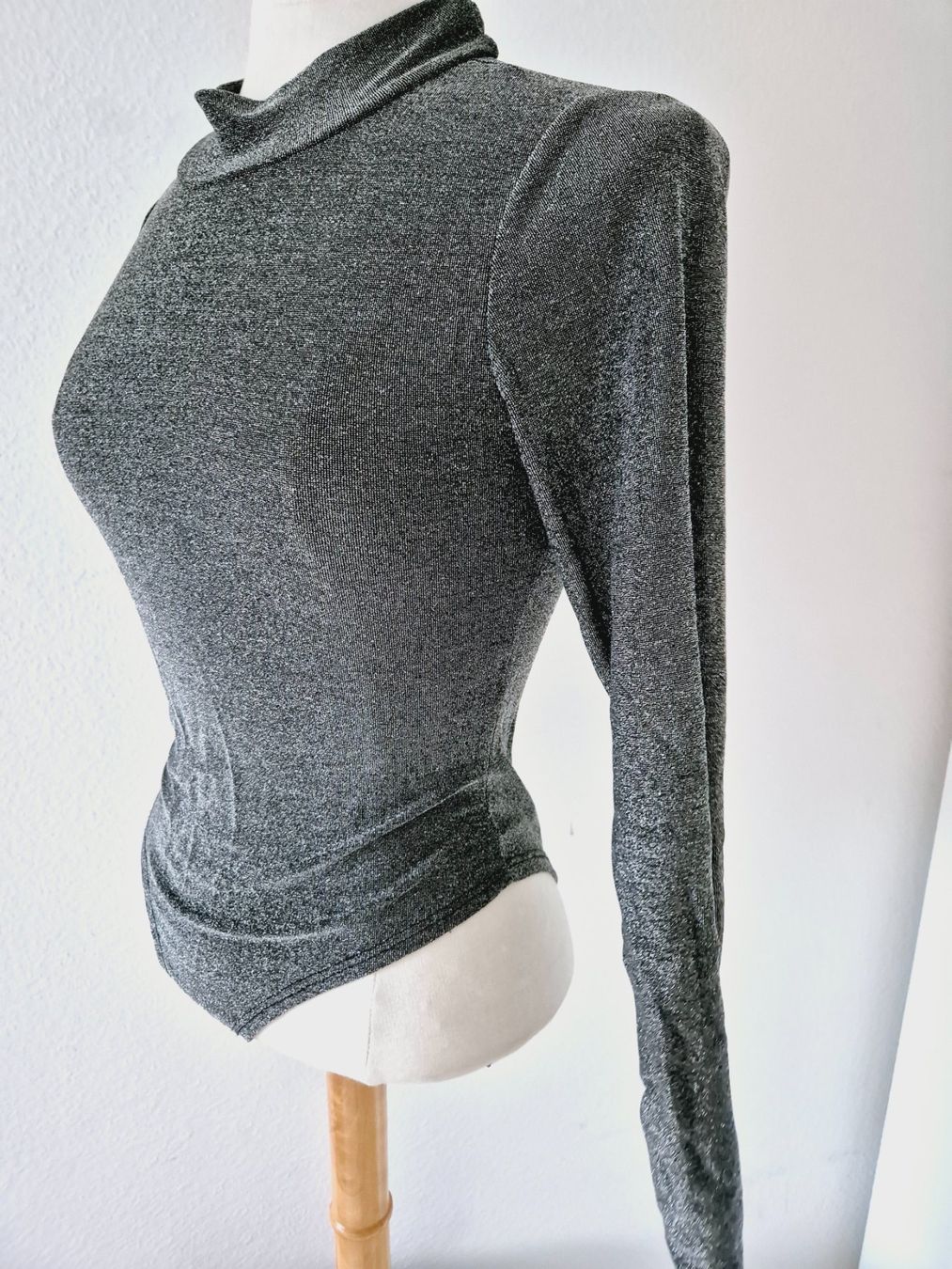 Maglioni & Felpe: BODY 36 SILBER SCHWARZ GLITZER FÄDEN PULLI BLUSE SHIRT TOP – Nuovo (secondo la descrizione) da Elsau venduto da the-colorful-side 1