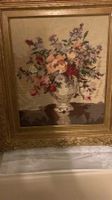 Vintage Wandbild/Stickbild mit Rahmen, Top Zustand!