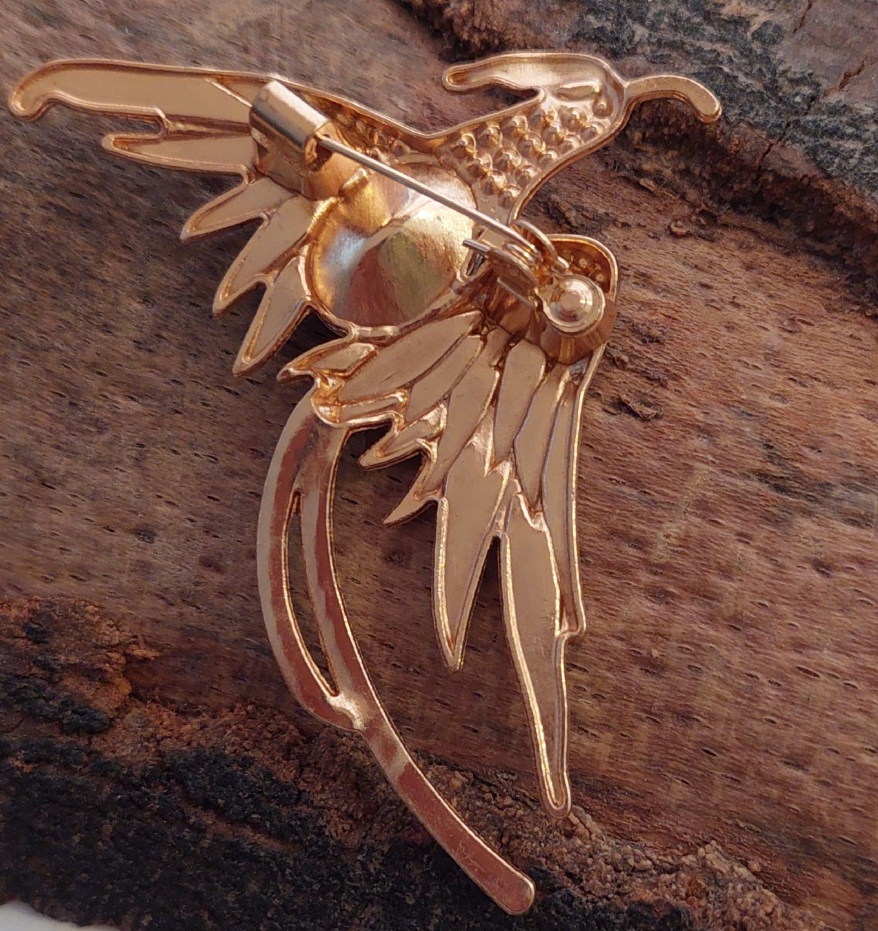 Spille & Fermagli: Schöne Brosche Phoenix mit lila Stein & Strass – Nuovo (secondo la descrizione) da Oberwil BL venduto da Kukkaniitty 6