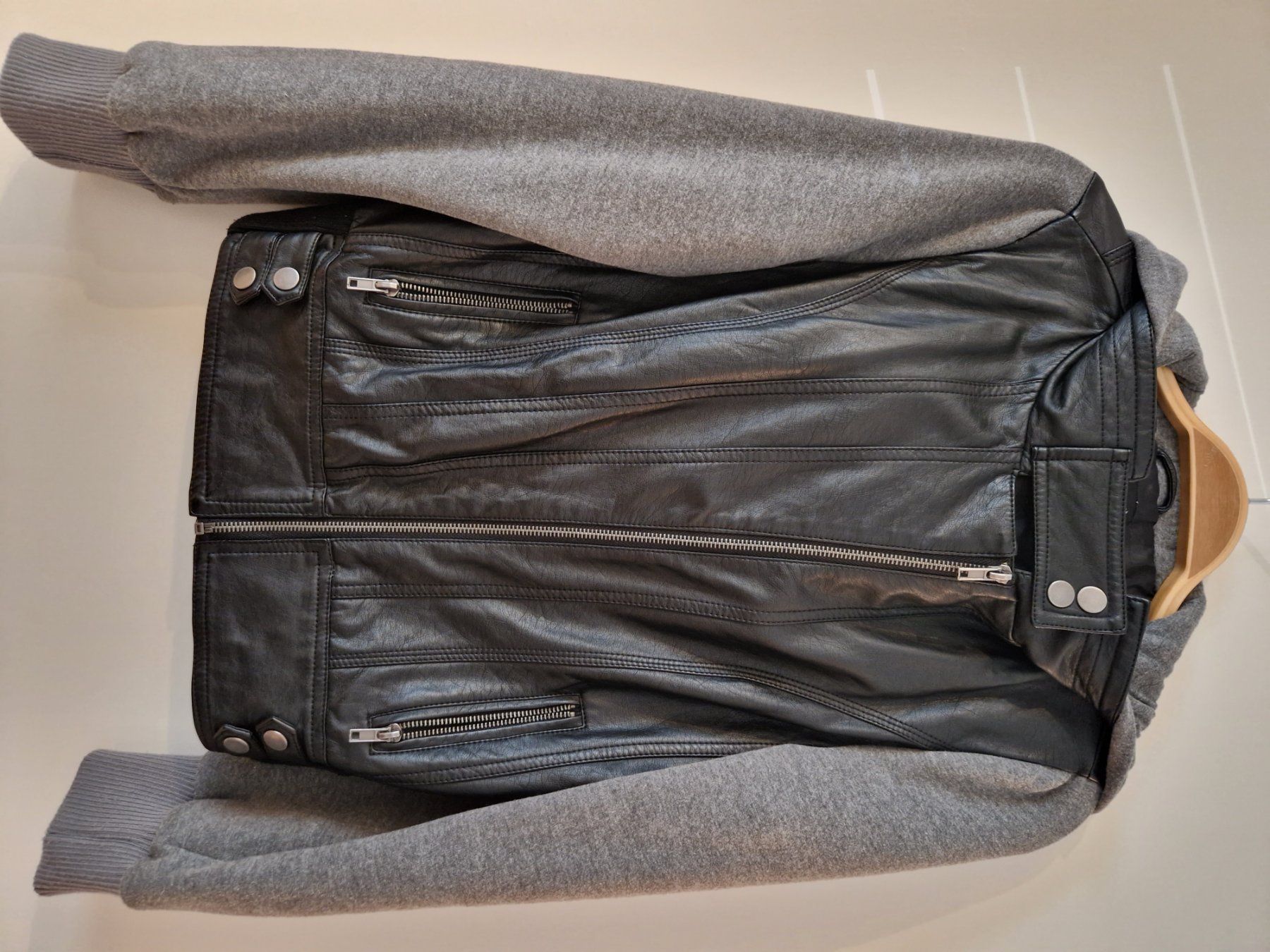 Jacken: Leder/stoffjacke inkl Kaputze – Gebraucht aus Ebikon von kov_9vqb 2