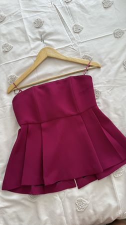 Haut bustier Zara rose fuchsia taille S neuf
