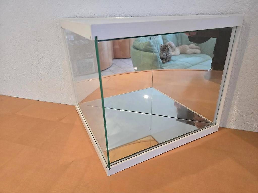 Vitrinen: Vitrine: Designer-Glas-Vitrine PRISMA mit Schiebe-Glas-Front – Gebraucht aus Pfeffingen von rov_9frp 2