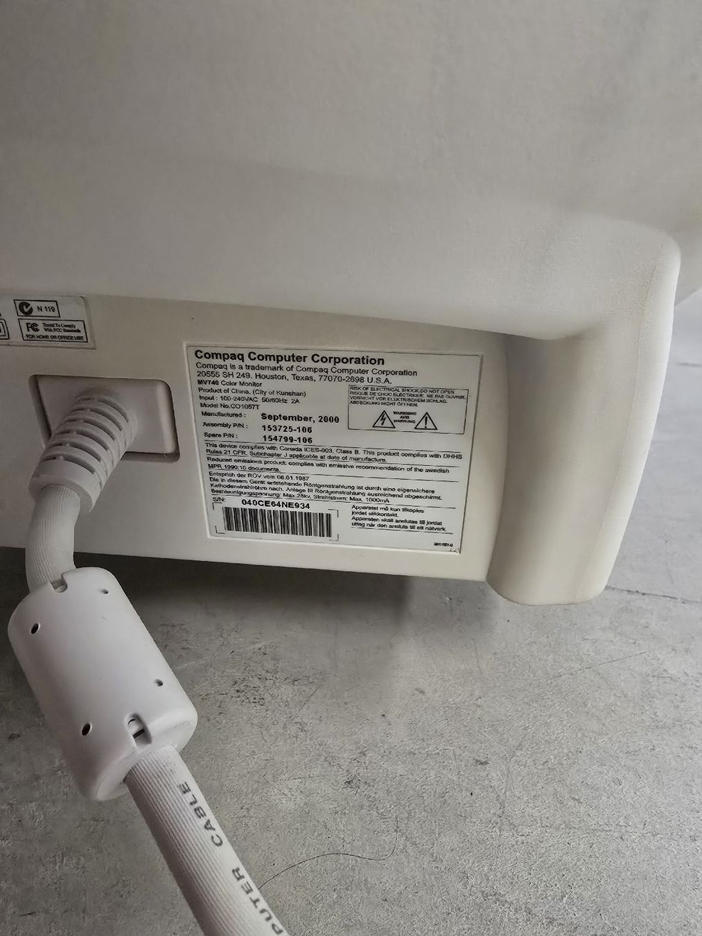 Compaq Monitor: Écran CRT Compaq MV740 - Bon état  – Usato da Champlan venduto da Jrme76 6