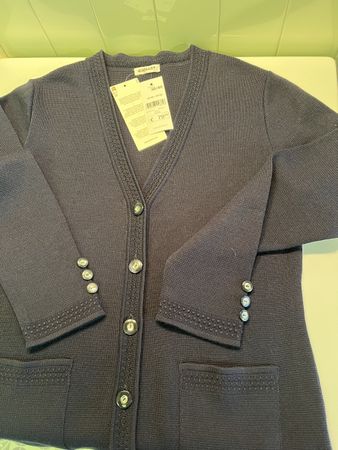 Veste neuve en tricot marine T.38-40