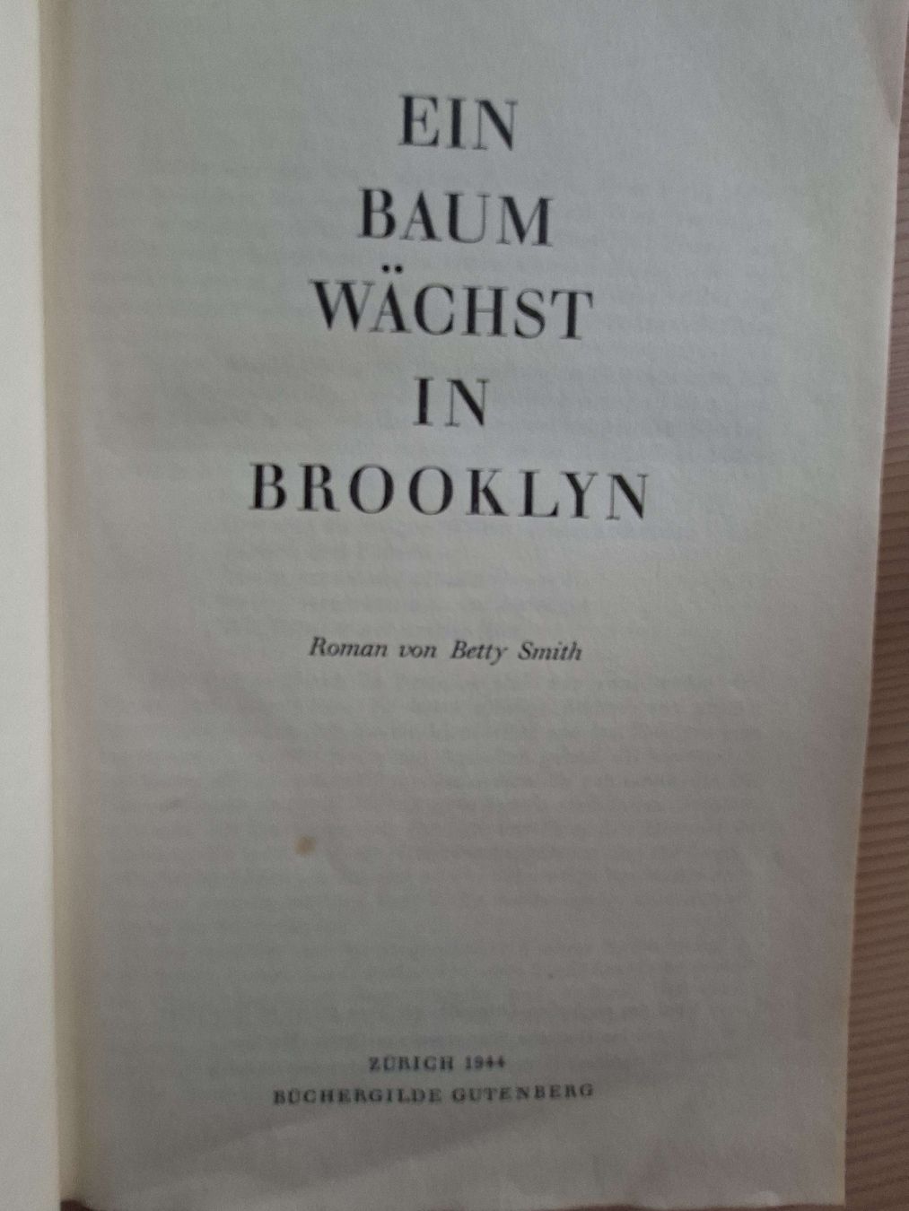 Libri: Buch Ein Baum wächst in Brooklyn Betty Smith – Usato da Walenstadt venduto da Olympia02 1