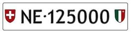 Plaque auto NE 125000