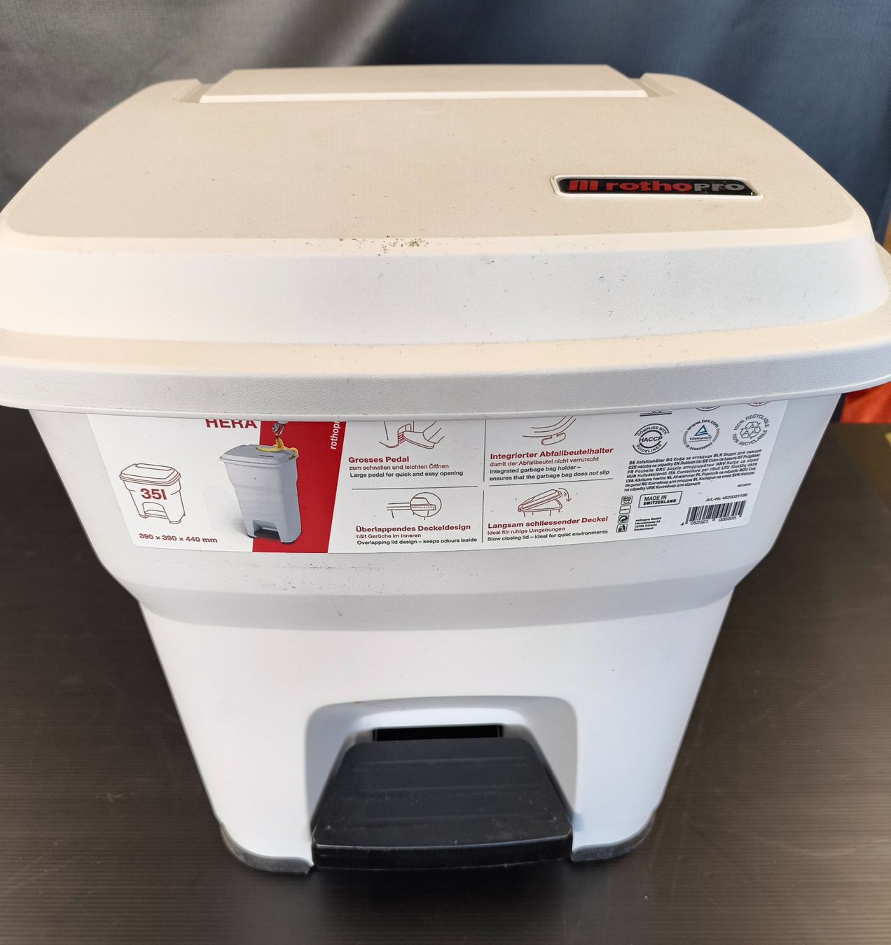 Rotho Cestini per rifiuti: Rotho Pro Mülleimer 35L – Usato da Basel venduto da bk_brockibasel 2