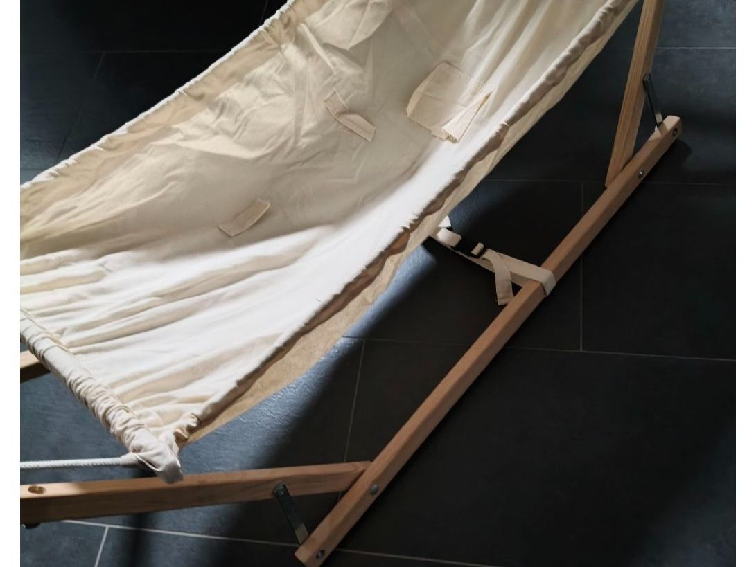 Amache: Baby-Hängematte mit Holzgestell – Usato da Worben venduto da Marcodos 6