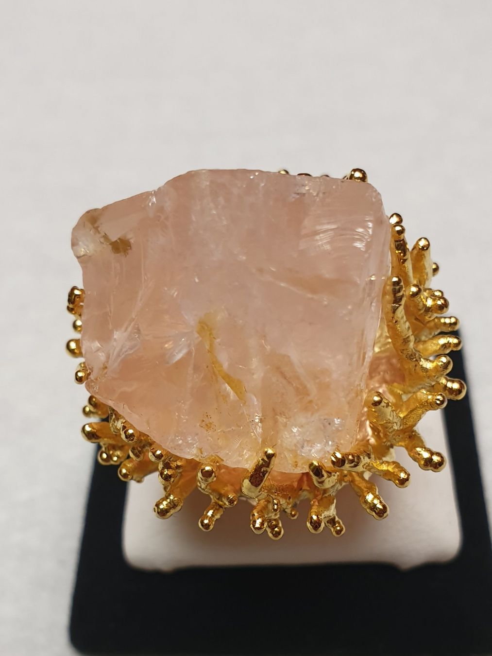 Anelli: Ring rosequarz roh Goldfarbene Fassung – Nuovo (secondo la descrizione) da Zürich venduto da Bieter04 9