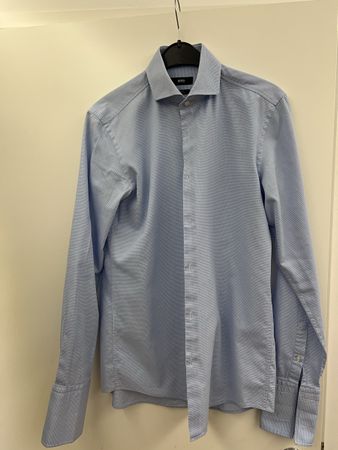 Hugo BoSS Light Blue Slim Fit Shirt, Size 38/15