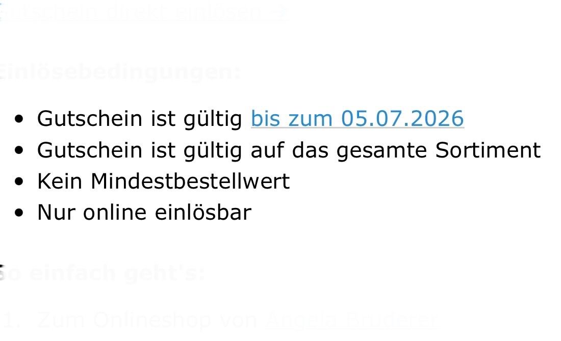 Gutscheine: Angela Bruderer 15% Rabatt Gutschein – Neu und originalverpackt aus Zürich von Marcel_2202 1