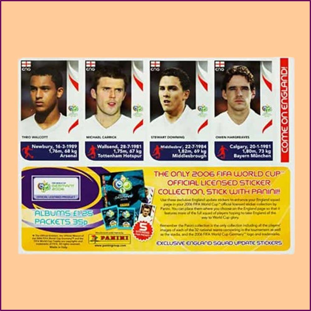 Panini Carte collezionabili: Panini WM 2006 Update Sticker - England-Bogen – Nuovo (secondo la descrizione) da Ettingen venduto da Rlegge