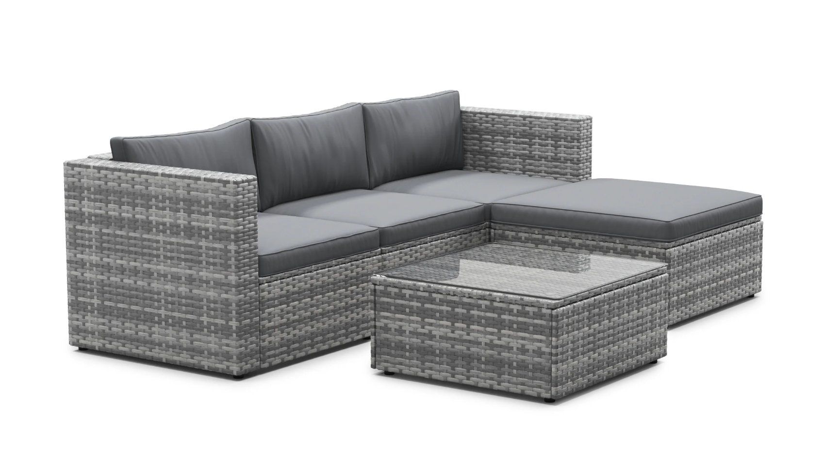 Divani: Rattanlounge MALIBU grau / anthrazit - Gratis Versand – Nuovo e nell'imballaggio originale da Kleinwangen venduto da Maluwa_GmbH 3