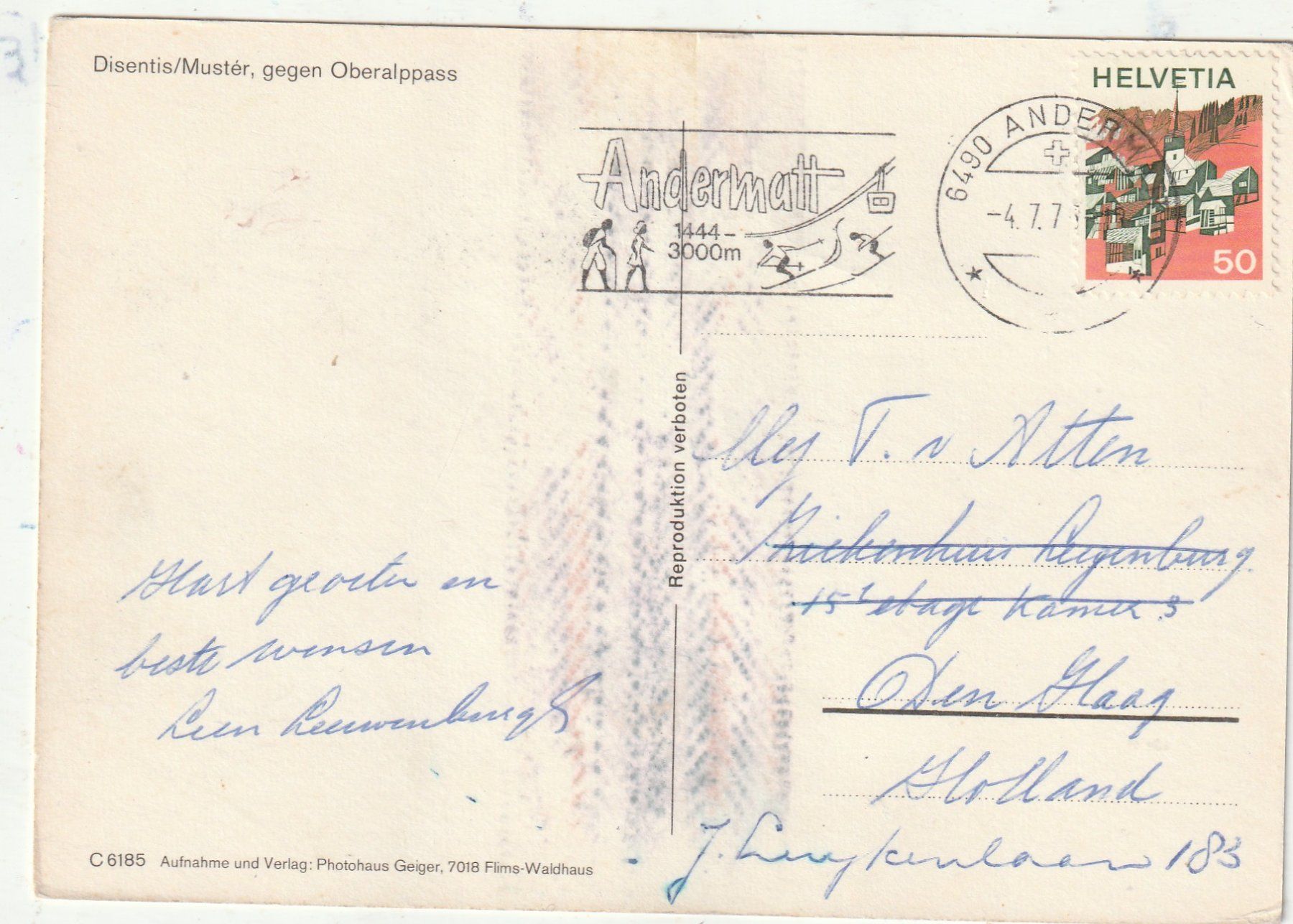 Cartes postales: Disentis – D'occasion à Lumbrein par made02 1