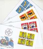 SBK J381A - J384A im 4er-Block FDC