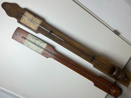 2 antike Barometer, Johann Frey Basel /J. Orgiazzi Offenburg