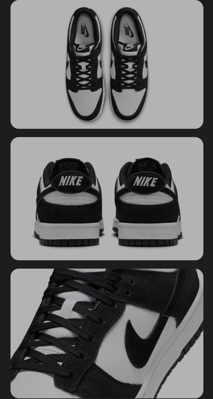 Nike Scarpe da uomo: NEU: Nike Dunk Low Suede Panda, US M-9.5 – Nuovo e nell'imballaggio originale da Meilen venduto da sdisecli 5