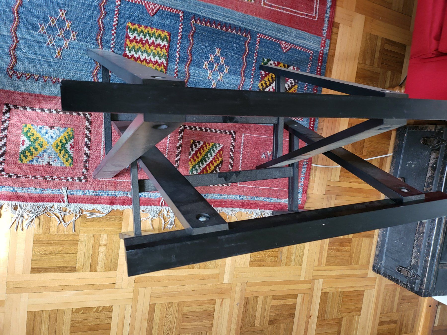 Tavoli: LINNMON / ODDVALD Table, black-brown, black, 150x75 cm - IKE – Usato da Geneve venduto da T36 3
