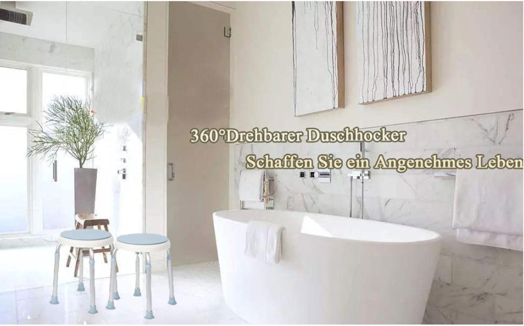 Sgabelli: 360°Drehbarer Duschhocker Duschstuhl Badehocker – Nuovo e nell'imballaggio originale da Bülach venduto da RockBottomOffTheRamp 9