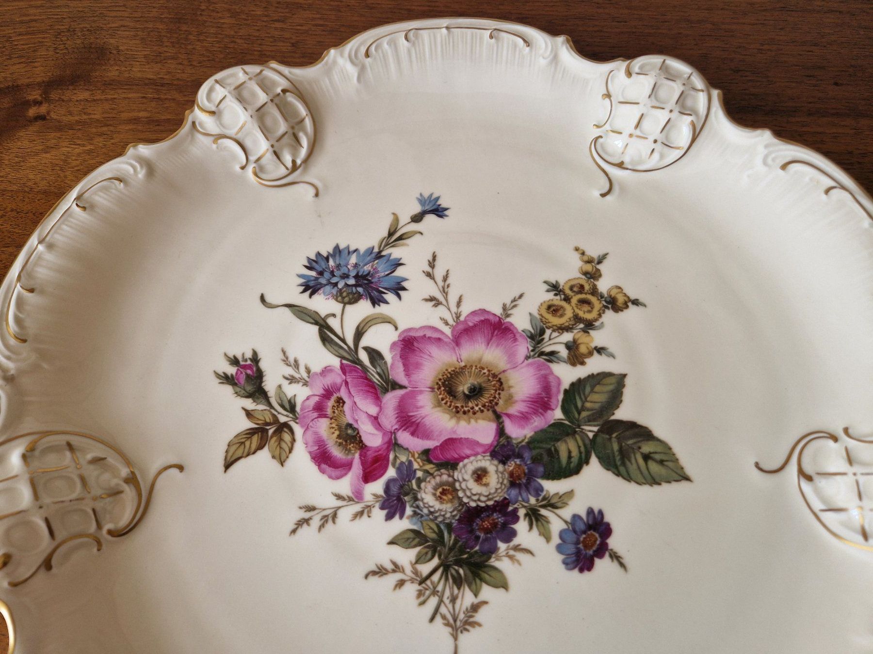 Rosenthal Piatti di portata: Antike Servierplatte mit Blumenmuster, Rosenthal – Nuovo (secondo la descrizione) da Bern venduto da Antikbatik 7