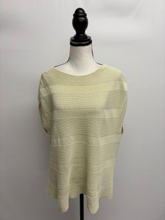 Oska leichtes Shirt S/M, Beige Pullunder Leinen Feinstrick