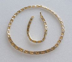 Halskette Armband golden silbern Kette