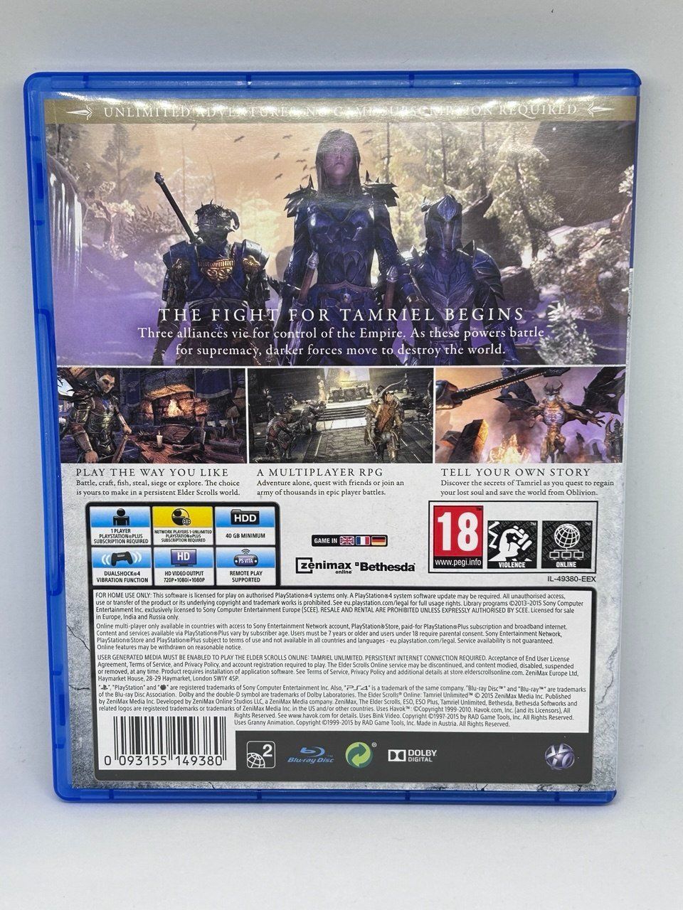 Sony Giochi: The Elder Scrolls Online per PS4 – Usato da Giubiasco venduto da LorisVale 1