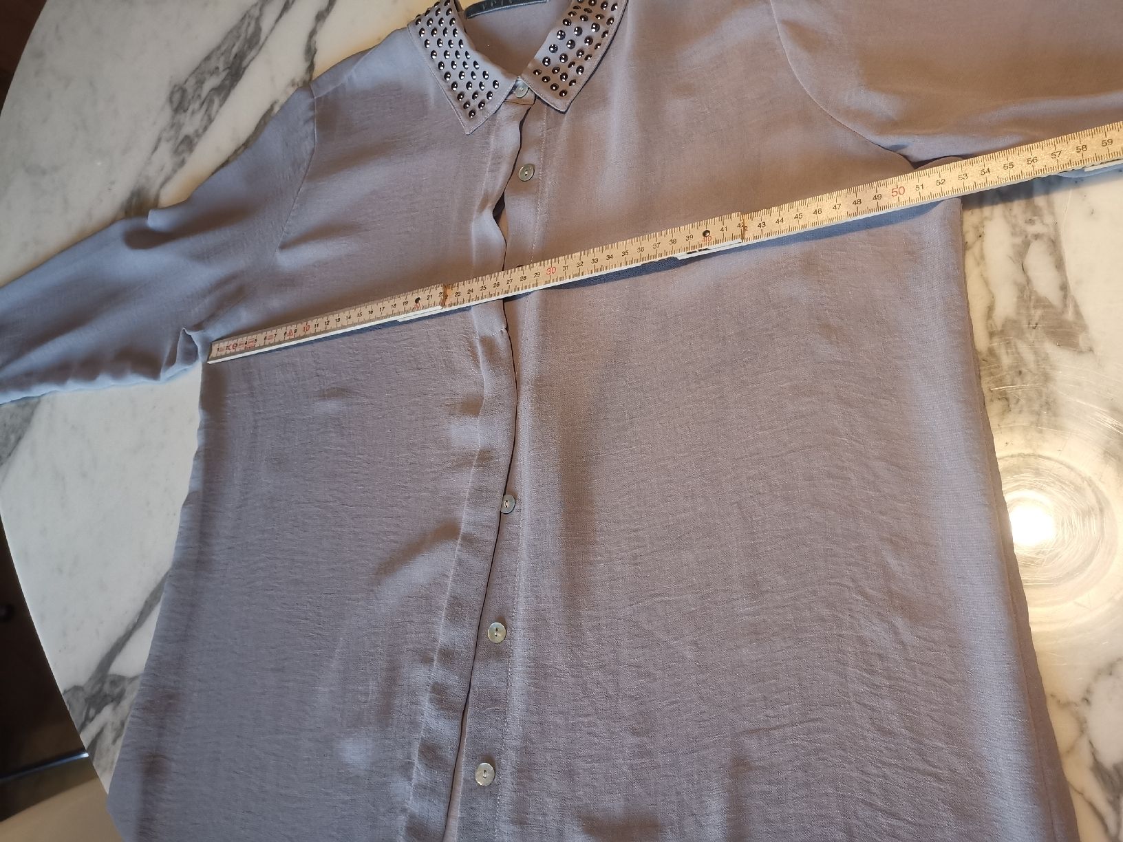 Camicette: Leichte Velvet Seidenbluse  – Usato da Uerikon venduto da pink_flamingo 4