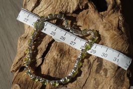Silber Armband mit Olivine Edel 925 Silber 19.5cm