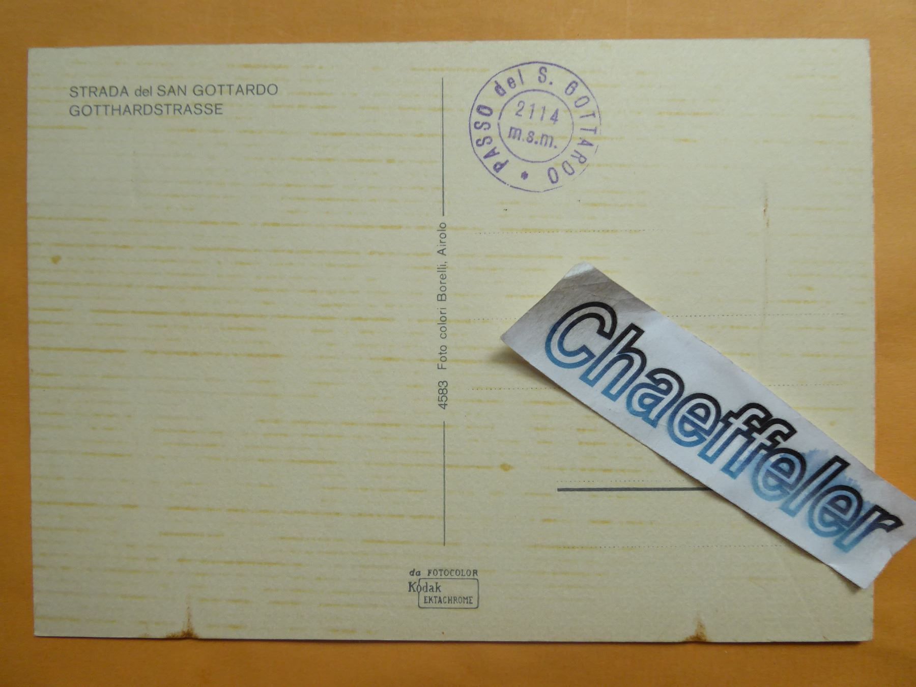 Cartes postales: St. Gotthard-Pass 2112 m – Neuf (Voir description) à Zürich par Chaeffeler 1