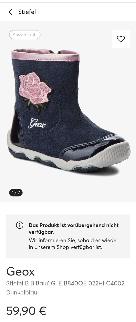 Geox Schuhe für Jungen: Neu Gr. 21 Geox Mädchen Lederstiefel – Neu und originalverpackt aus Bülach von Parickf 5