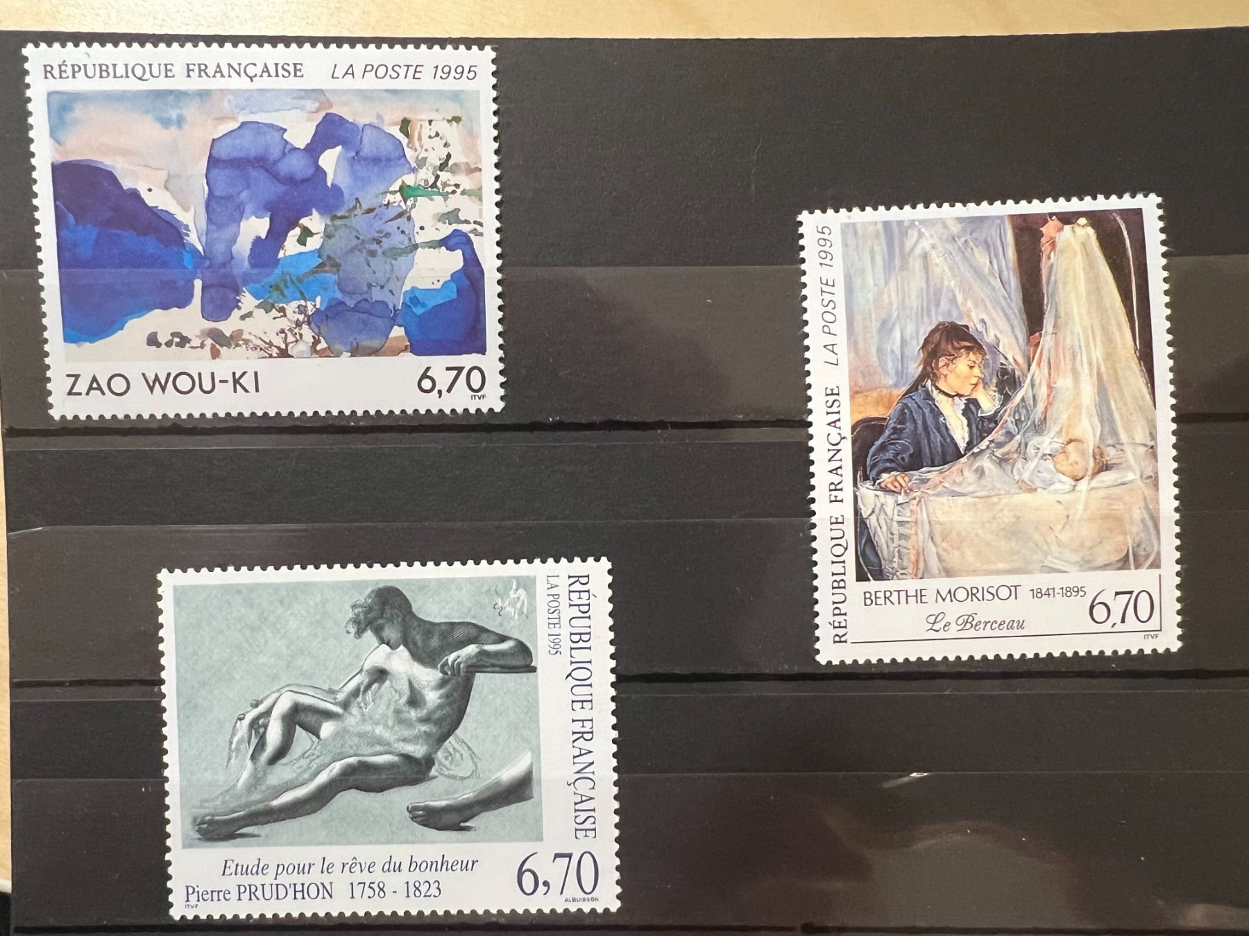 Tutti i francobolli: 3 tableaux Musée Imaginaire 1995** – Nuovo e nell'imballaggio originale da Lausanne venduto da ffhoud