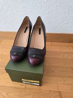 Longchamp Pumps Leder bordaux/schwarz Grösse 40