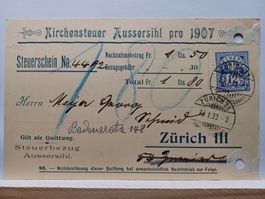 Kirchensteuer Aussersihl 1907